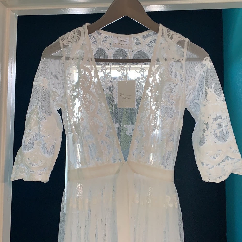 Spell canyon moon mesh duster off white XS BNWT - Picture 9 of 16
